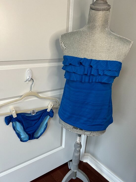 Massimo Other - Massimo Blue Tankini Set Top M Bottoms L EUC